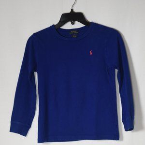 Ralph Lauren Boys Blue Long Sleeve T-Shirt. Size 7